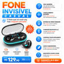 Fone Invisível Casual